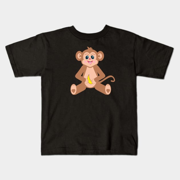 Monkey Kids T-Shirt by JeanKellyPhoto